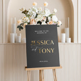 Black Matte Black Acrylic Welcome Sign